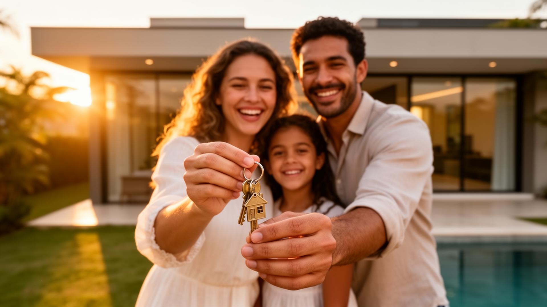 Família realizando sonho da casa própria com a M.A. Capital